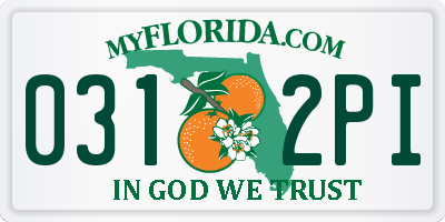 FL license plate 0312PI