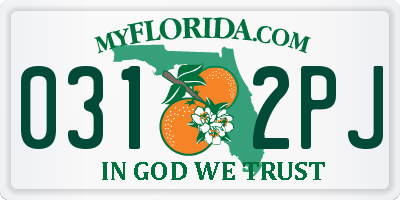 FL license plate 0312PJ