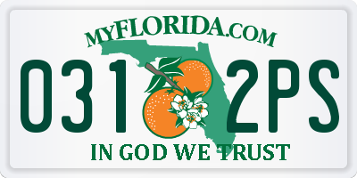 FL license plate 0312PS