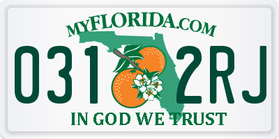 FL license plate 0312RJ