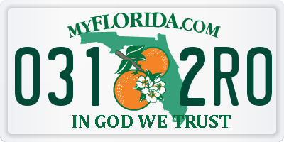 FL license plate 0312RO