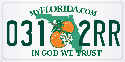 FL license plate 0312RR