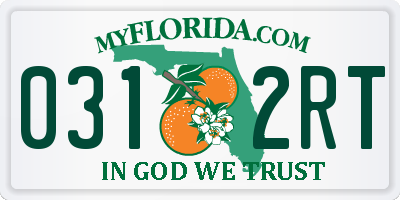 FL license plate 0312RT