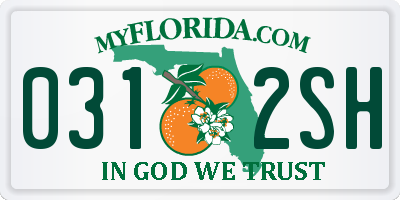 FL license plate 0312SH
