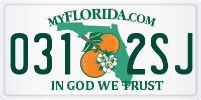 FL license plate 0312SJ