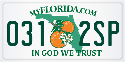 FL license plate 0312SP