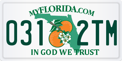 FL license plate 0312TM