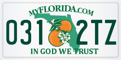 FL license plate 0312TZ