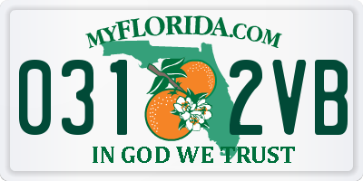 FL license plate 0312VB