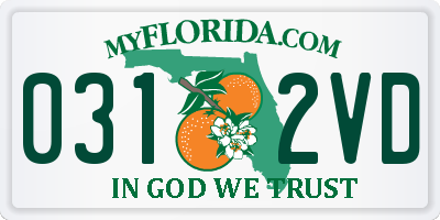 FL license plate 0312VD