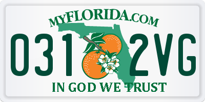 FL license plate 0312VG