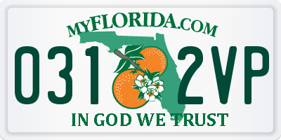 FL license plate 0312VP