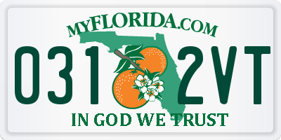 FL license plate 0312VT