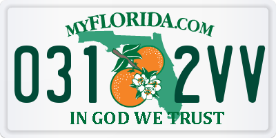 FL license plate 0312VV
