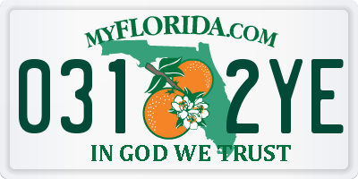 FL license plate 0312YE