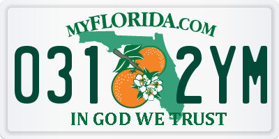 FL license plate 0312YM