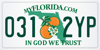 FL license plate 0312YP