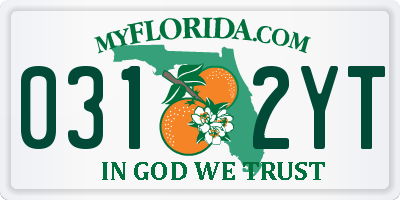 FL license plate 0312YT