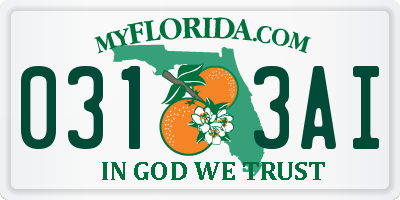 FL license plate 0313AI