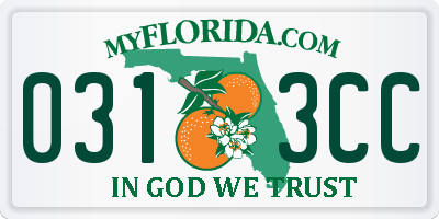 FL license plate 0313CC
