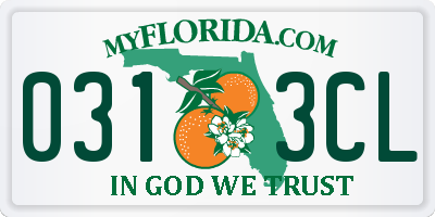 FL license plate 0313CL