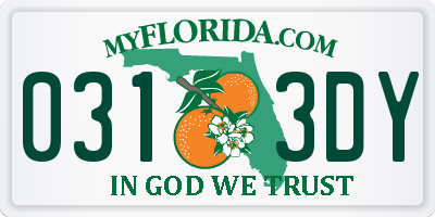 FL license plate 0313DY