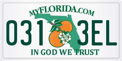 FL license plate 0313EL