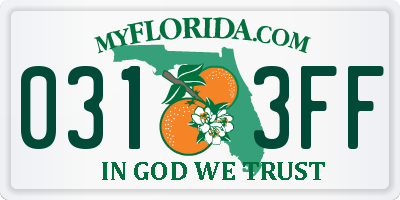 FL license plate 0313FF