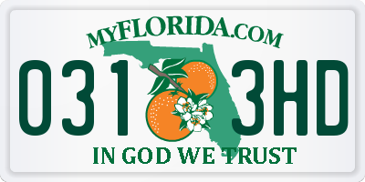 FL license plate 0313HD