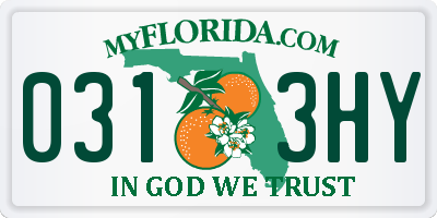 FL license plate 0313HY