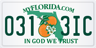 FL license plate 0313IC