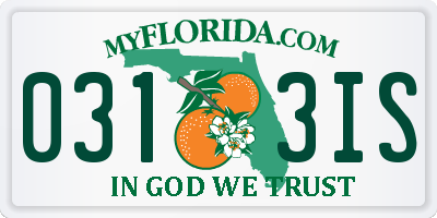 FL license plate 0313IS