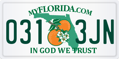 FL license plate 0313JN