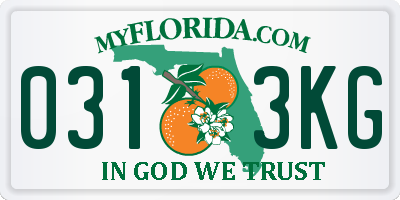 FL license plate 0313KG