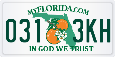 FL license plate 0313KH
