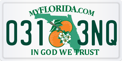 FL license plate 0313NQ