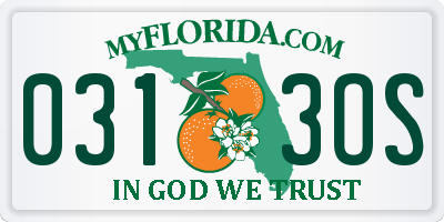 FL license plate 0313OS