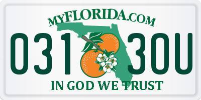 FL license plate 0313OU
