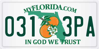 FL license plate 0313PA