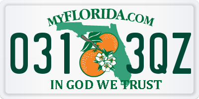 FL license plate 0313QZ