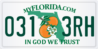 FL license plate 0313RH