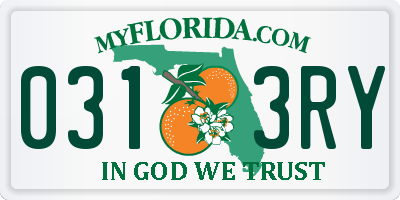 FL license plate 0313RY