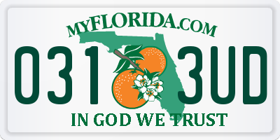 FL license plate 0313UD