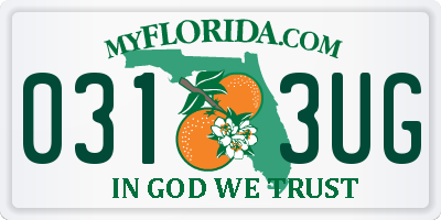 FL license plate 0313UG