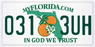 FL license plate 0313UH