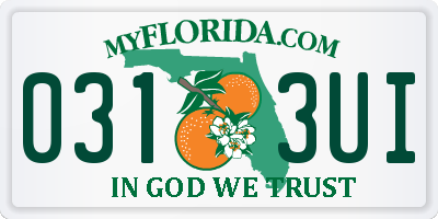 FL license plate 0313UI