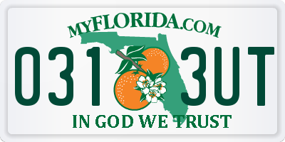 FL license plate 0313UT
