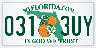 FL license plate 0313UY