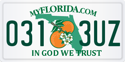 FL license plate 0313UZ