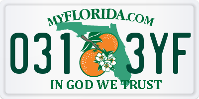FL license plate 0313YF